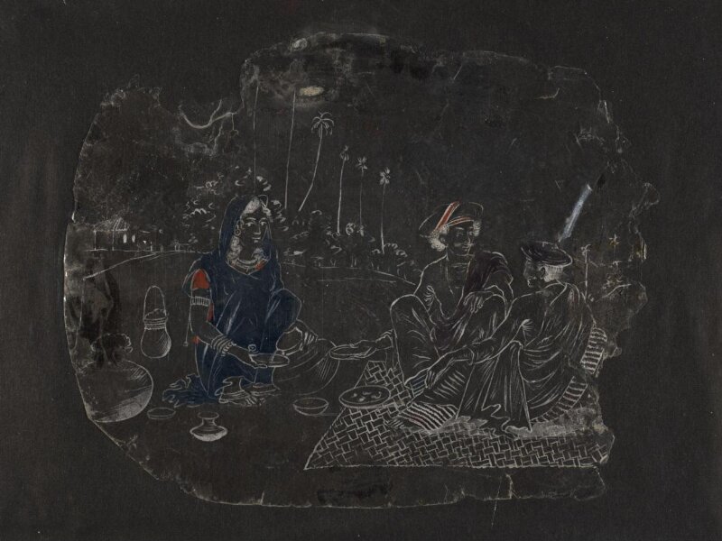 One of sixty-three paintings depicting occupations, festivals and ships.