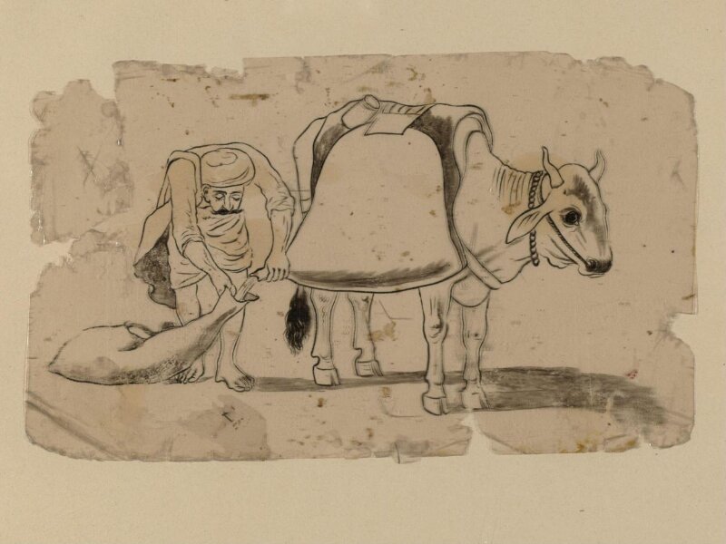 One of sixty-three paintings depicting occupations, festivals and ships.