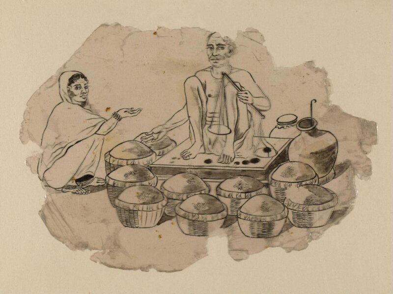 One of sixty-three paintings depicting occupations, festivals and ships.