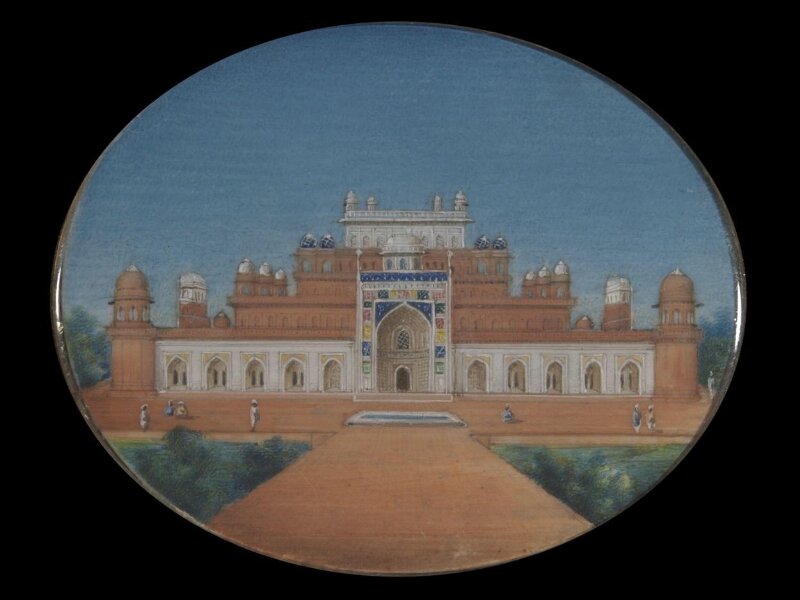 One of Sixteen views of monuments in Delhi, Agra, Amritsar, Lucknow and South India.