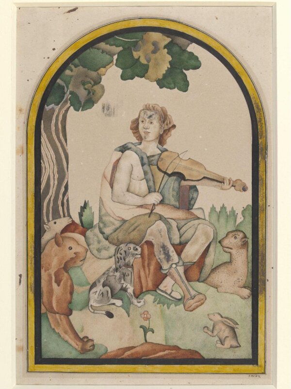 Orpheus panel from the Diwan-i Am, Delhi Fort