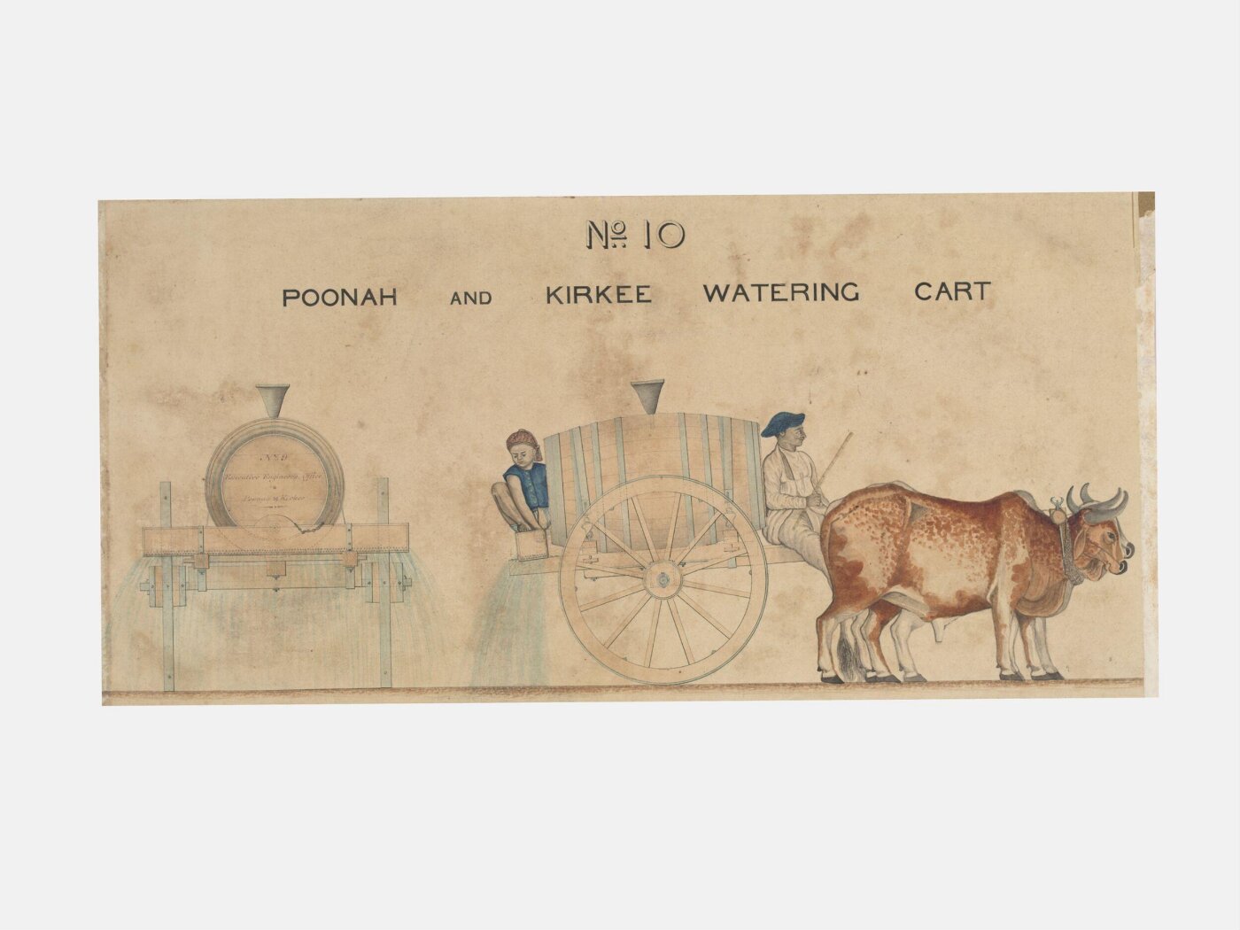 Unknown, One of twenty-one drawings of various types of indigenous conveyance in Poona showing side view and section.