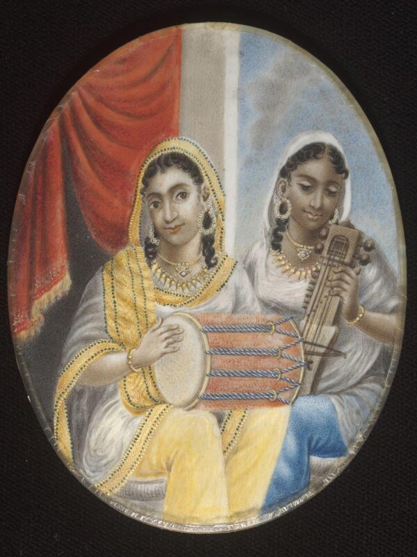 One of five paintings of Indian ladies.