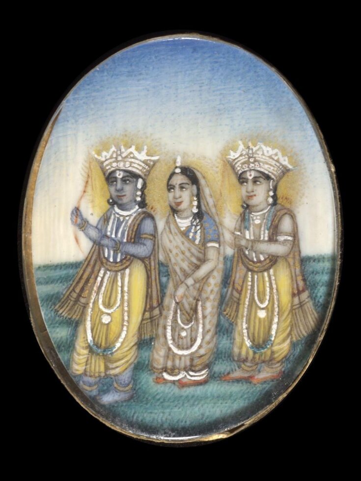 One of nine paintings depicting Hindu deities. top image