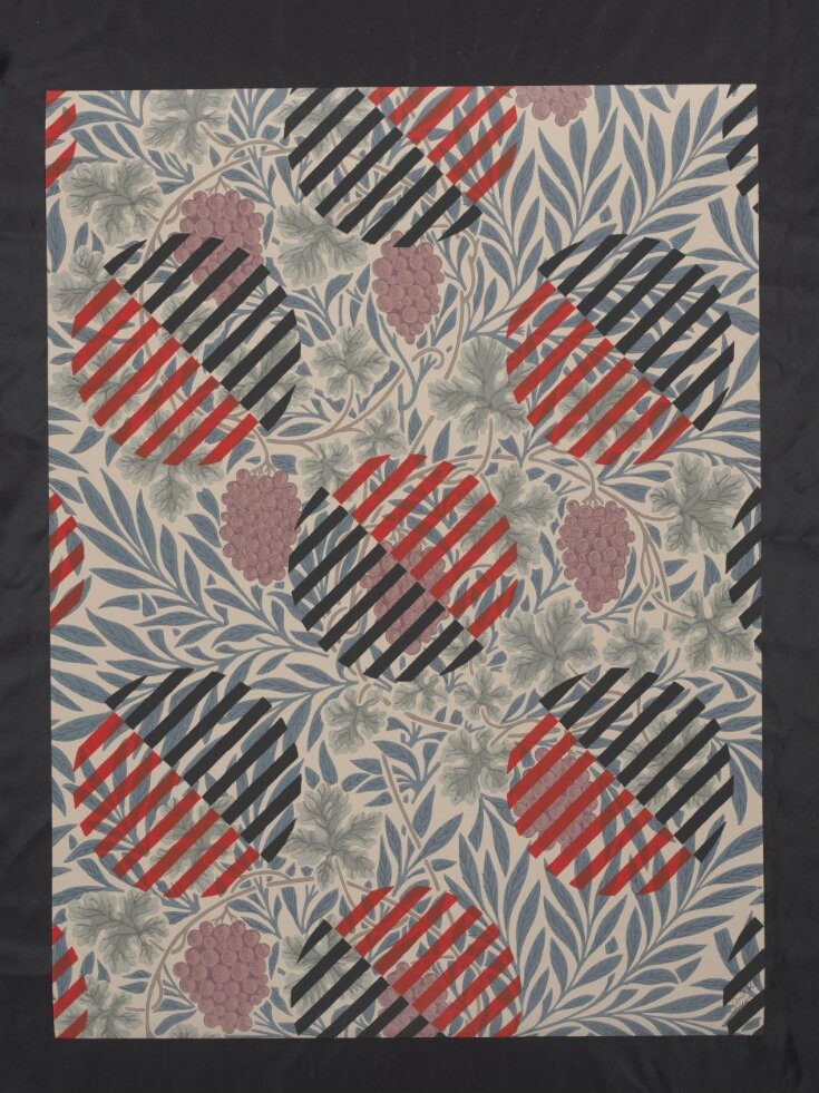 Liubov Popova Untitled Textile Design on William Morris Wallpaper for HM top image