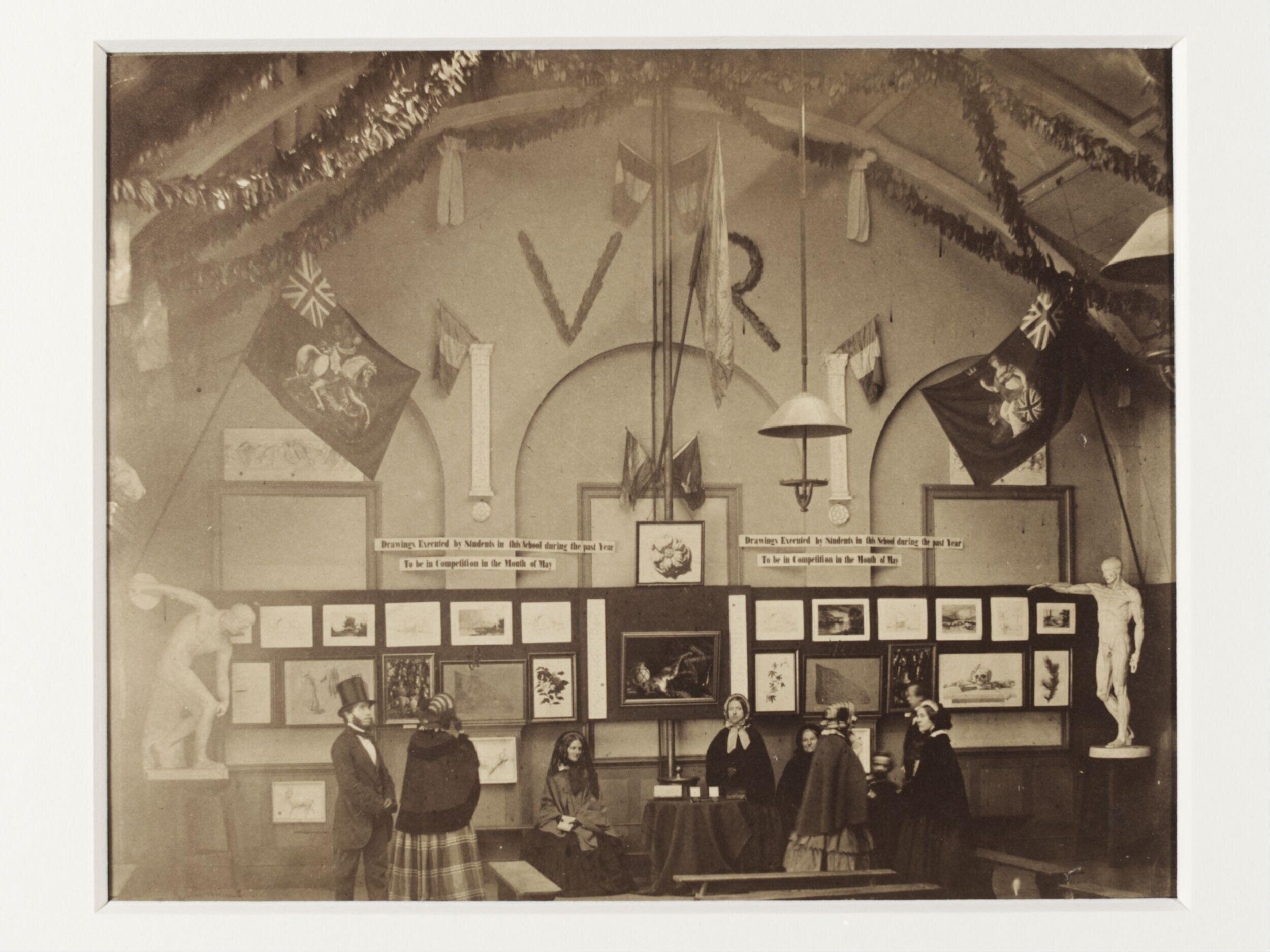 19thC; Anon, Exeter School of Art, Unidentified exhibition of drawings