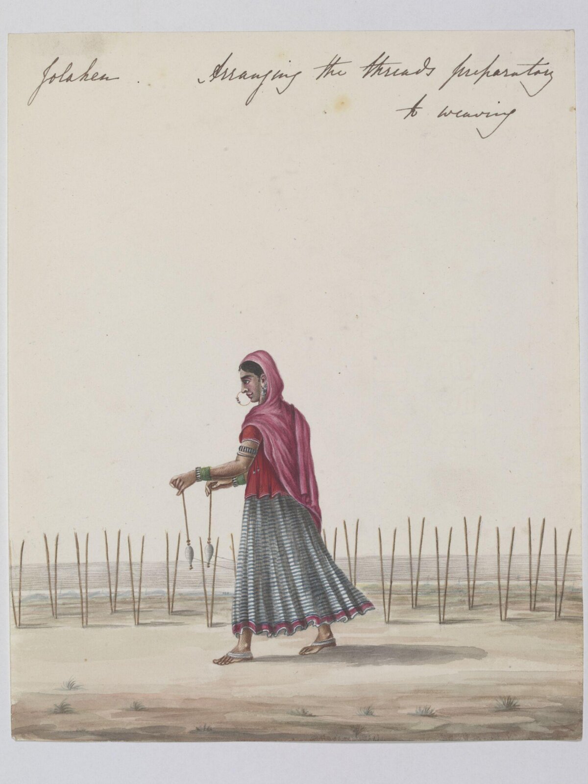 A woman weaver, ca. 1826