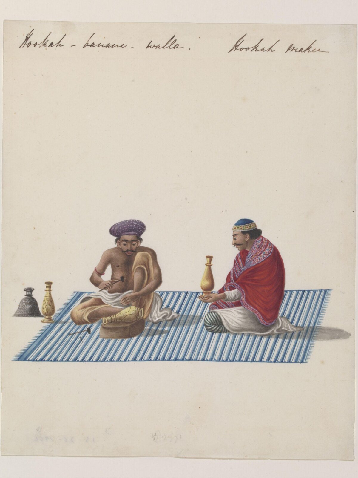 A huqqa-maker, ca. 1826