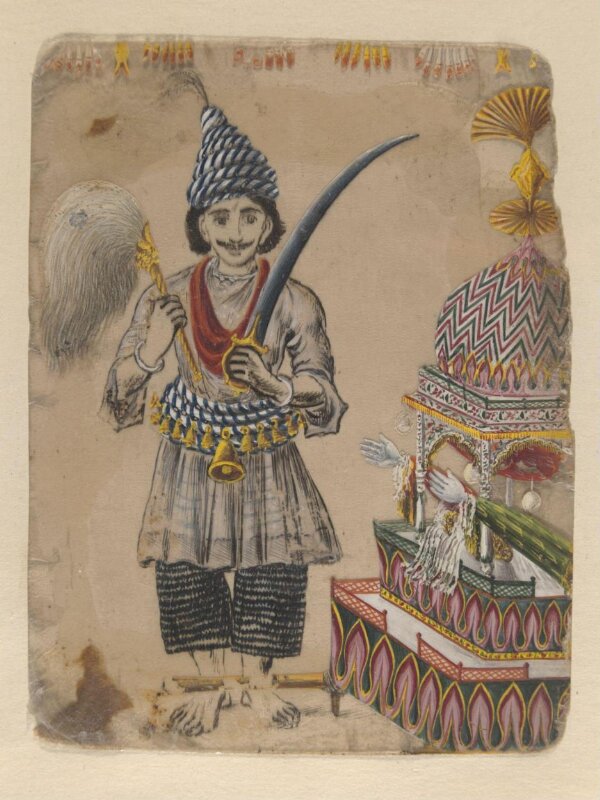 One of four costume cards and seven mica overlays.