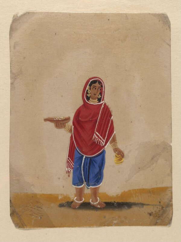 One of four costume cards and seven mica overlays.
