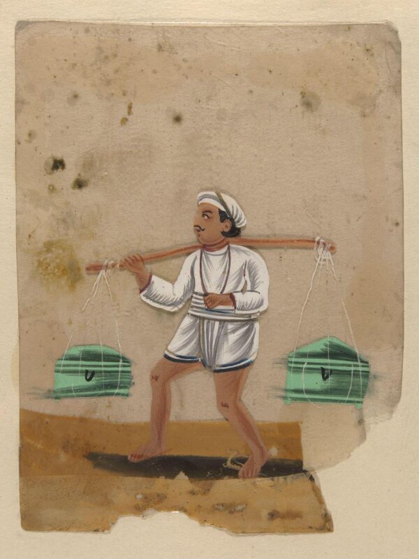 One of four costume cards and seven mica overlays.