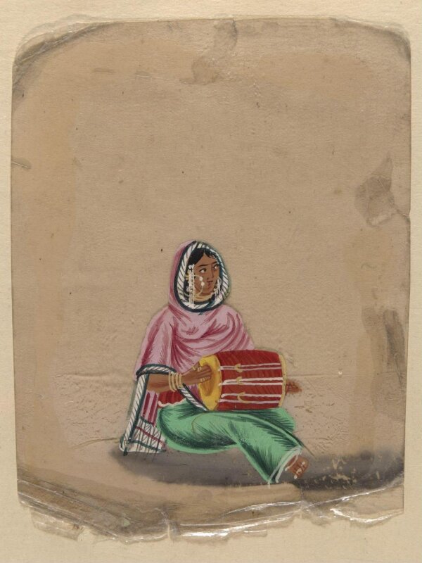 One of four costume cards and seven mica overlays.