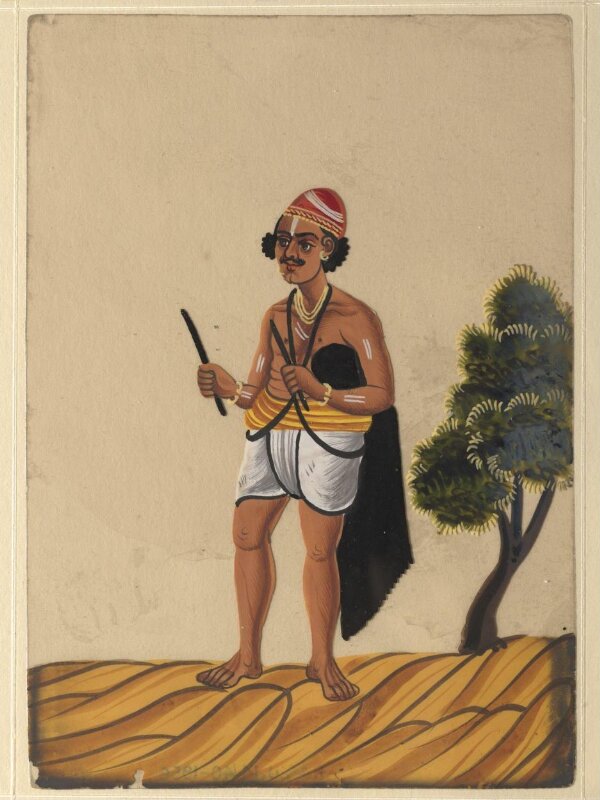 One of forty paintings illustrating modes of transport, occupations, entertainers, ascetics and Muharram subjects.