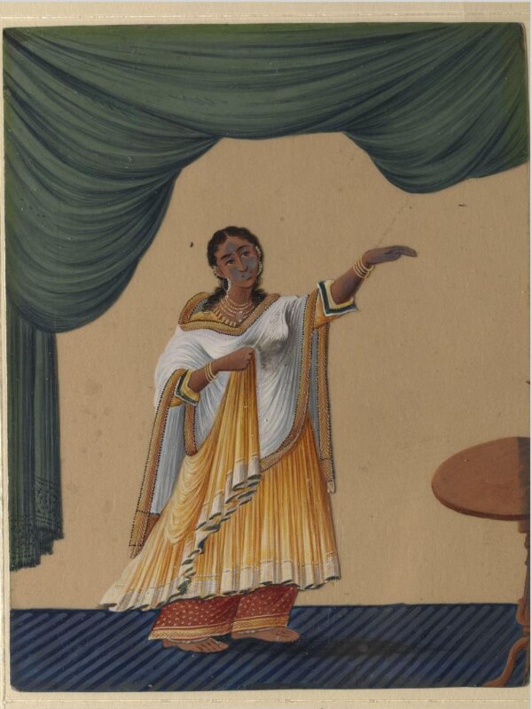 One of twelve drawings of musicians and dancing-girls.