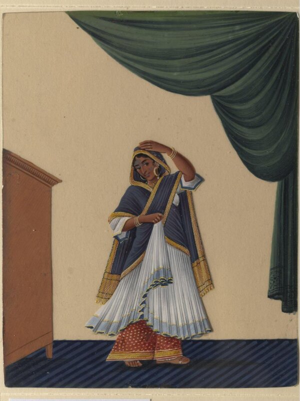 One of twelve drawings of musicians and dancing-girls.