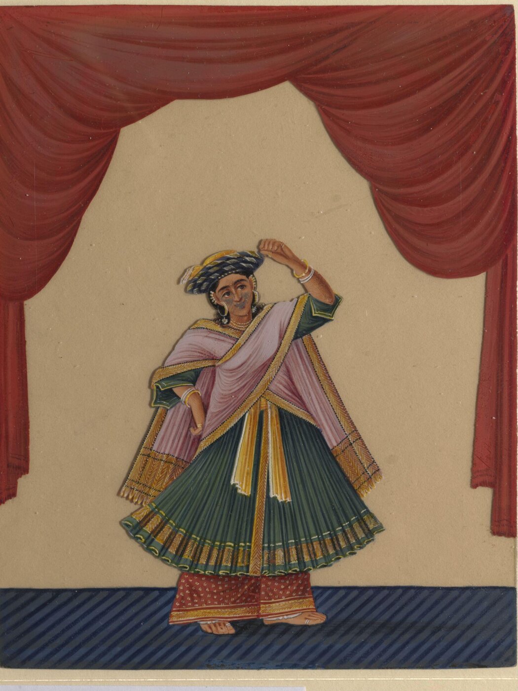 Unknown, One of twelve drawings of musicians and dancing-girls.