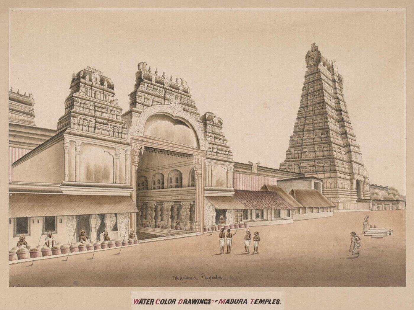 Unknown, Exterior view of the Great Temple, Madura