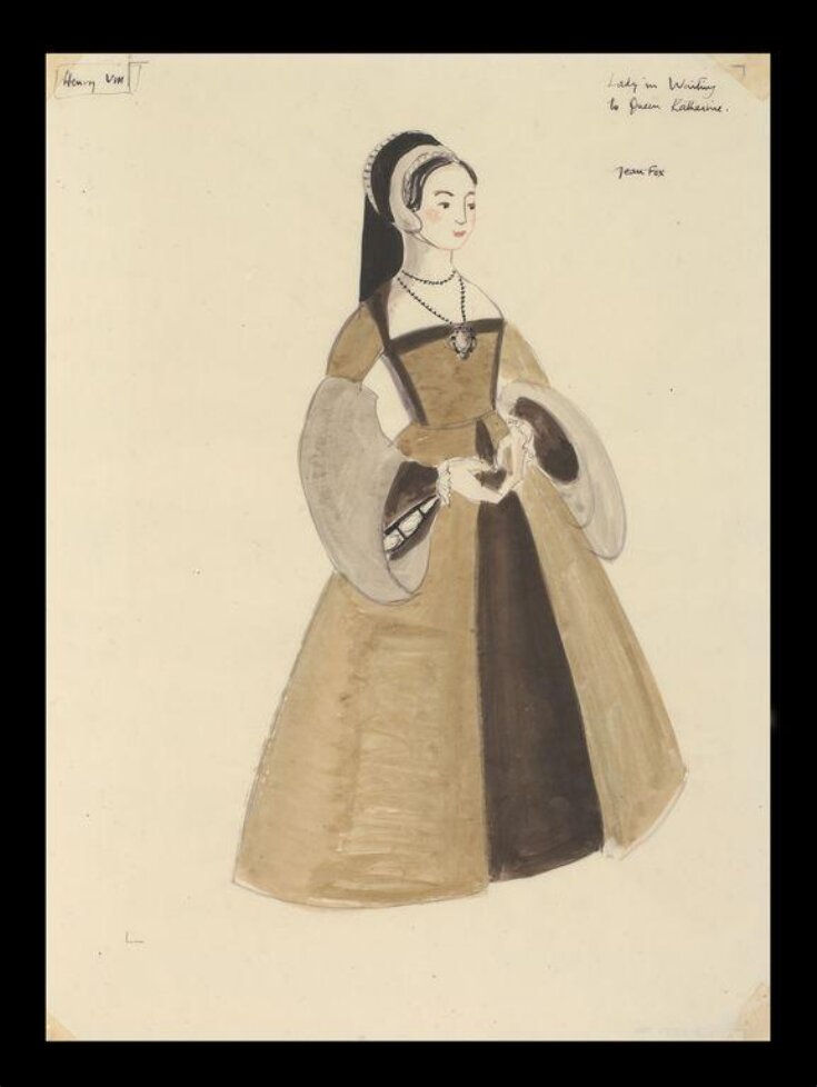 Costume design for Jean Fox in Henry VIII top image