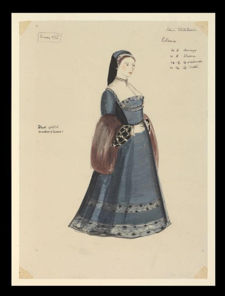 Costume design for Lorna Whitehouse in Henry VIII top image