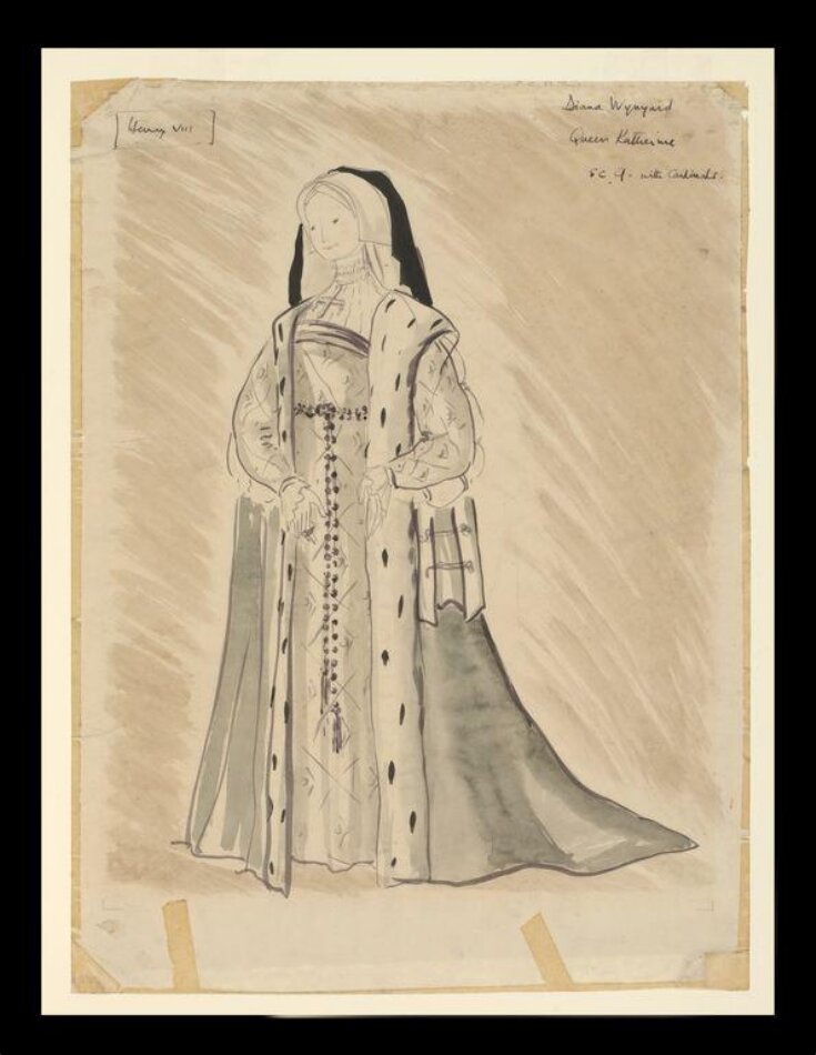 Costume design for Diana Wynyard in Henry VIII top image