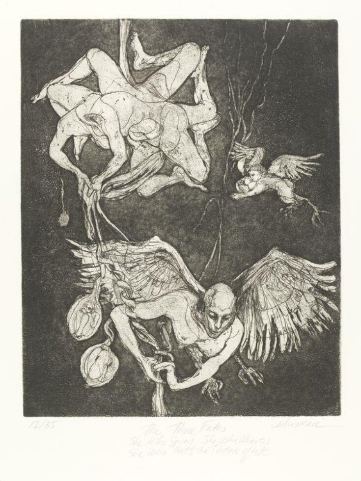 The Three Fates - etching and aquatint top image