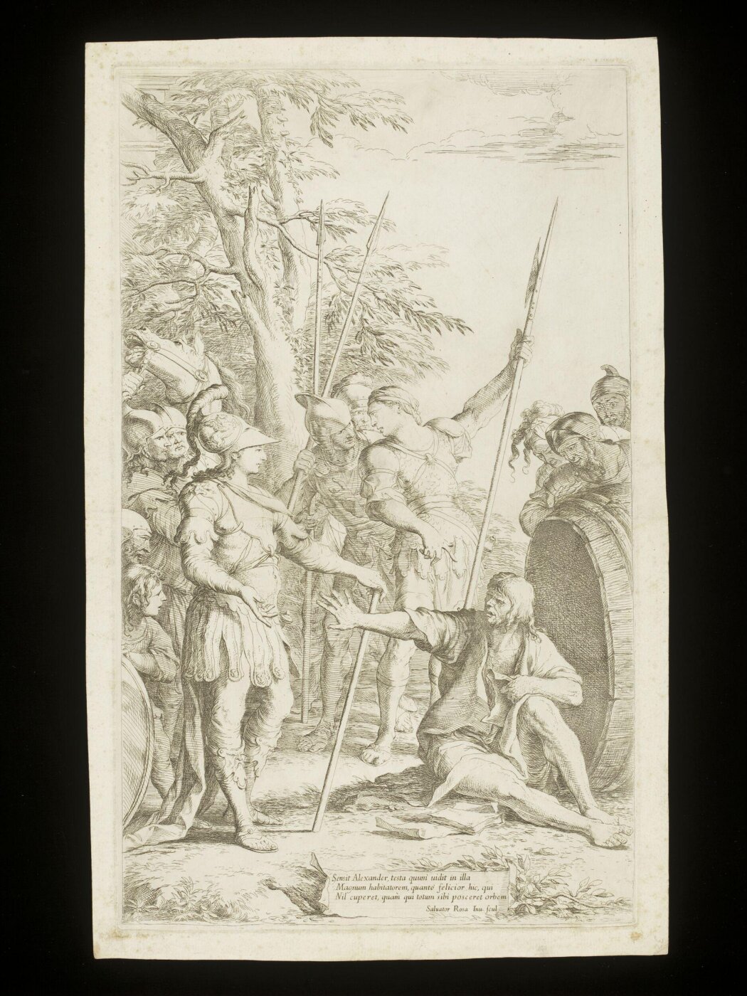 Salvator Rosa, Diogenes and Alexander