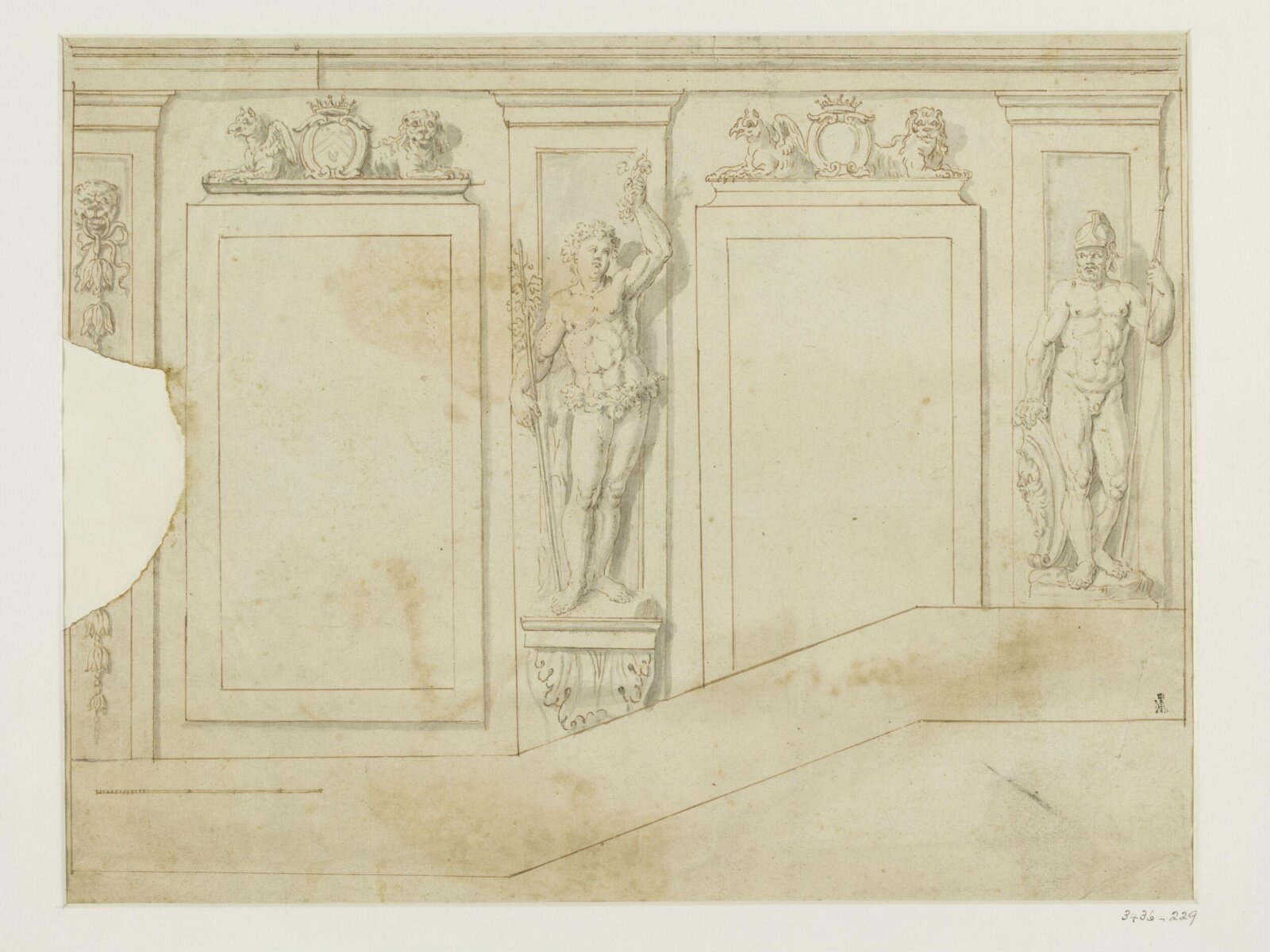 Drawing, Robert Adam, late 18th century