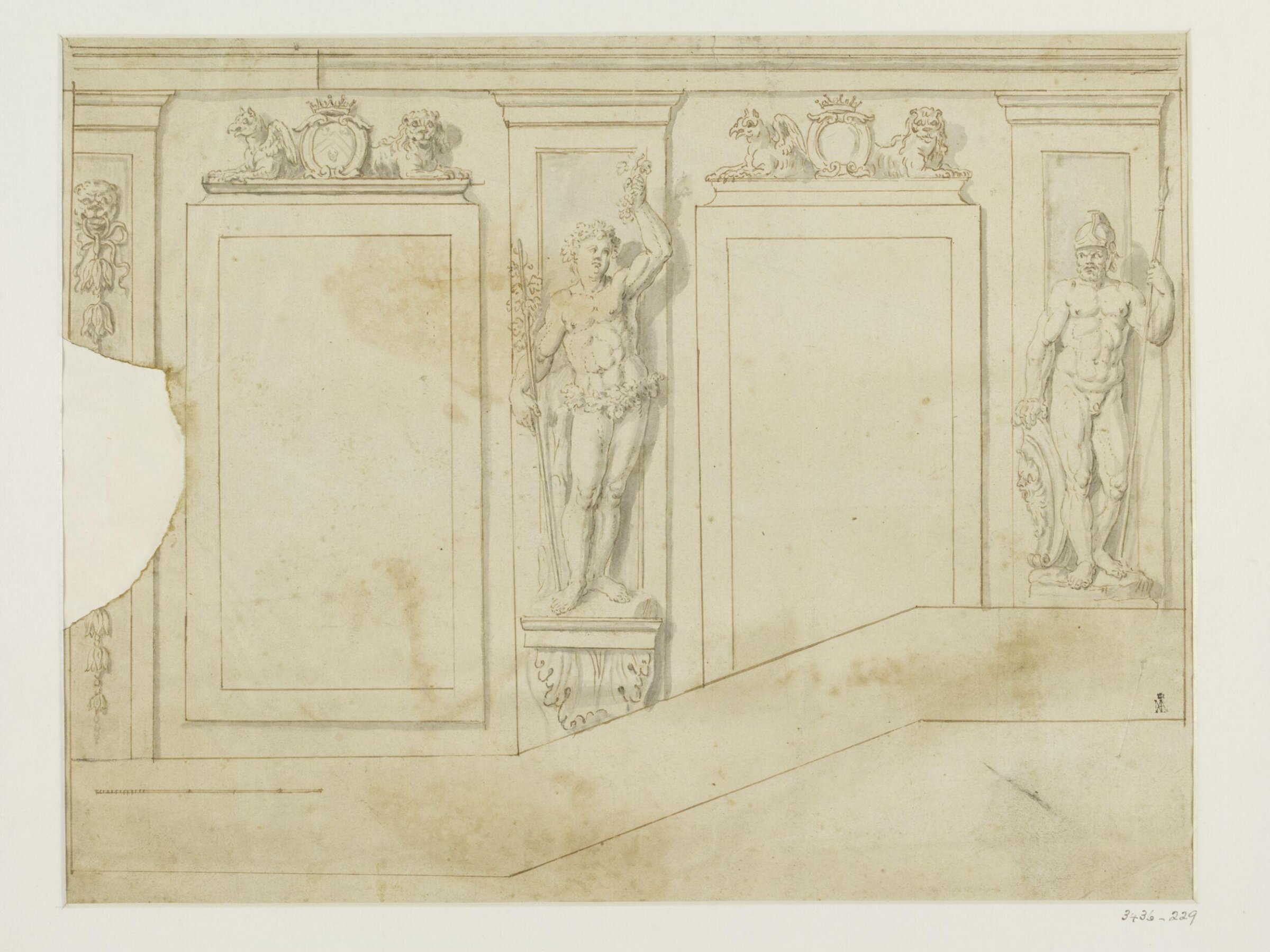 Drawing, Robert Adam, late 18th century