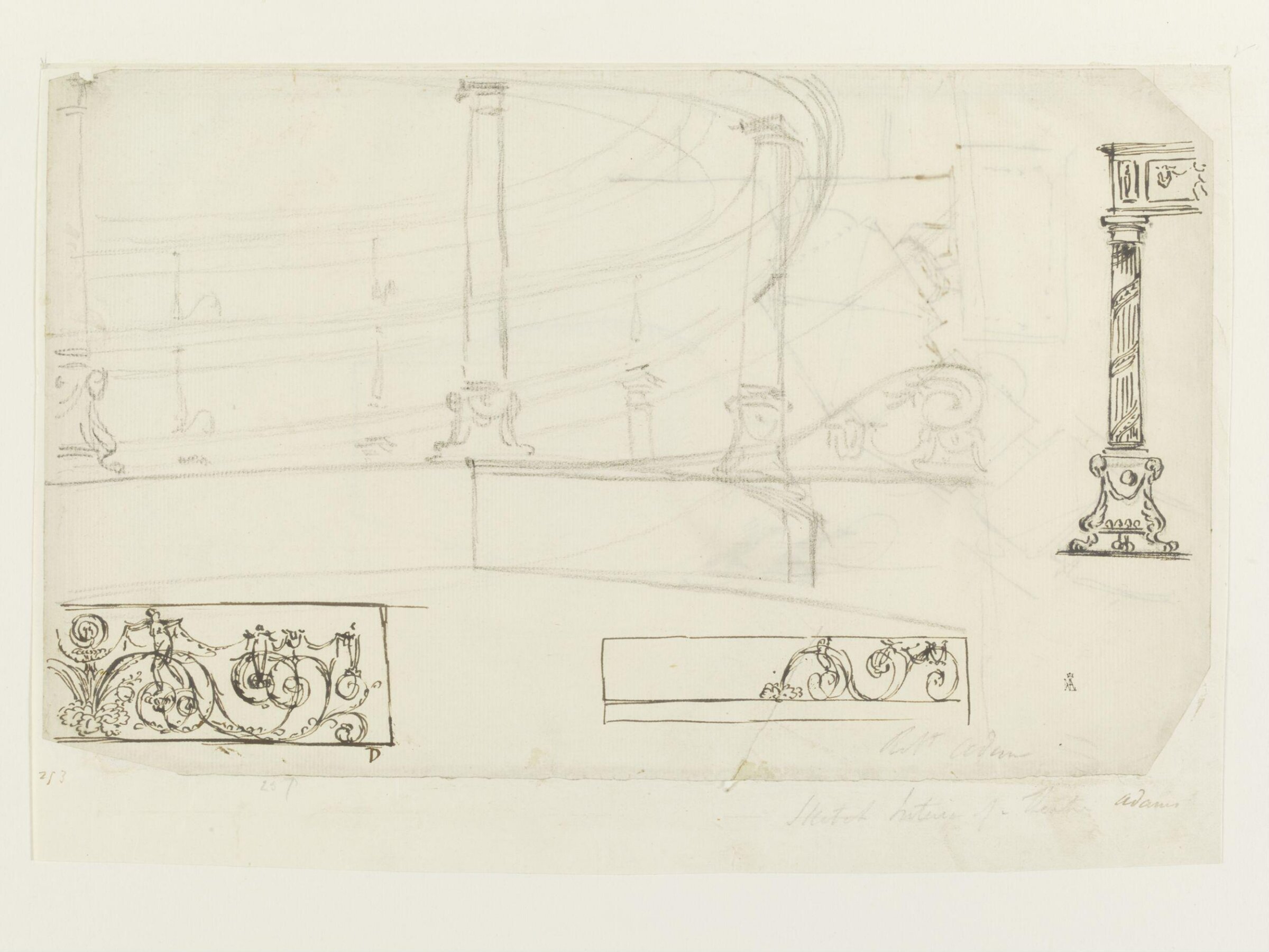 Drawing, Robert Adam, c. 1748-92