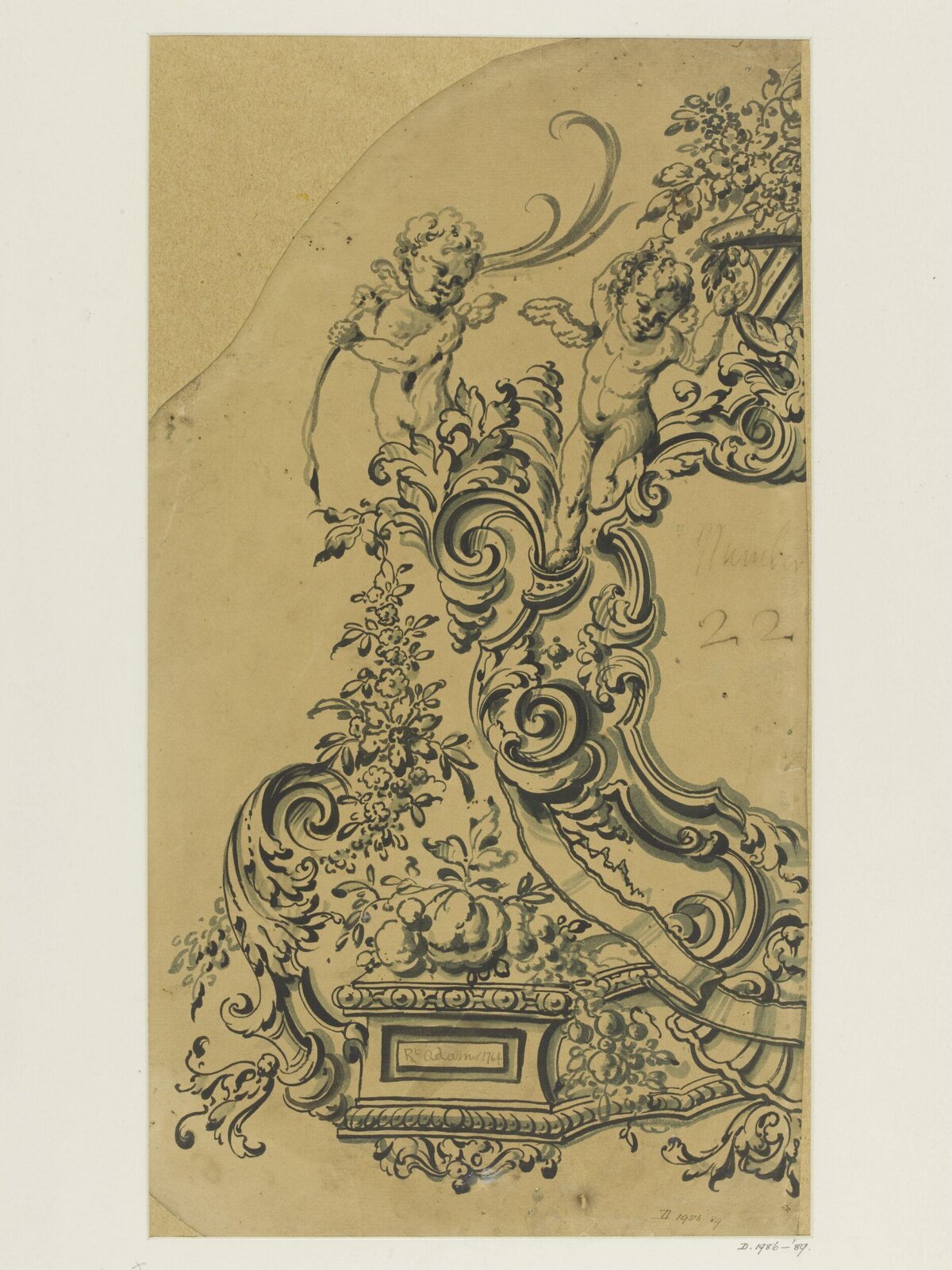 Drawing, robert adam, 1764
