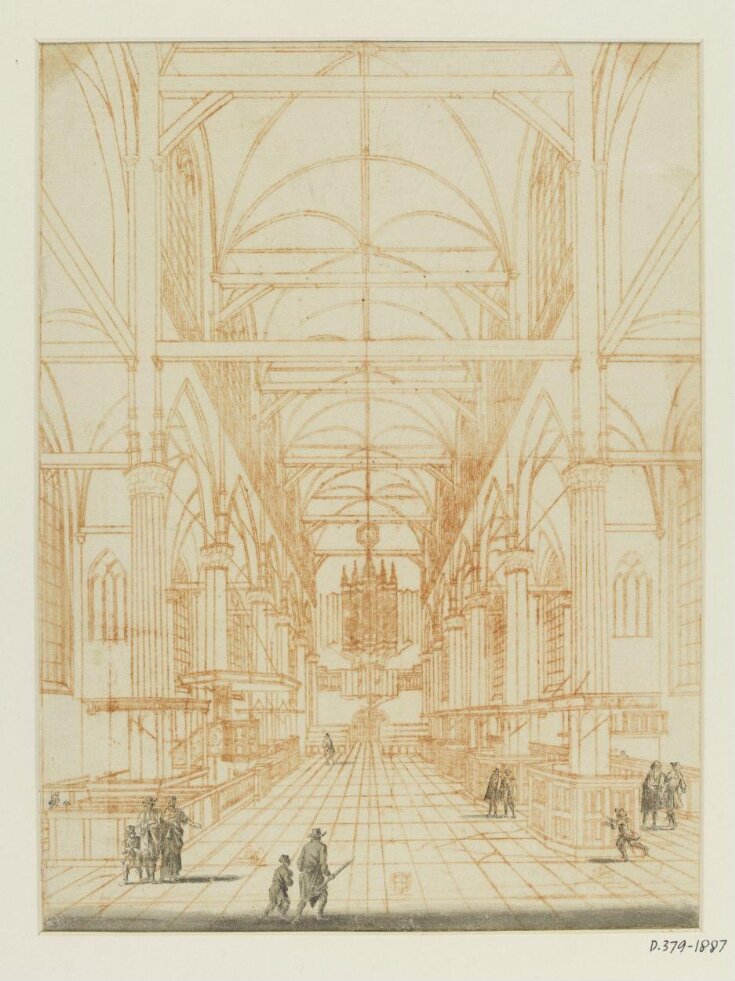 View of the interior of the Oude Kerk at Amsterdam, looking west towards the organ top image