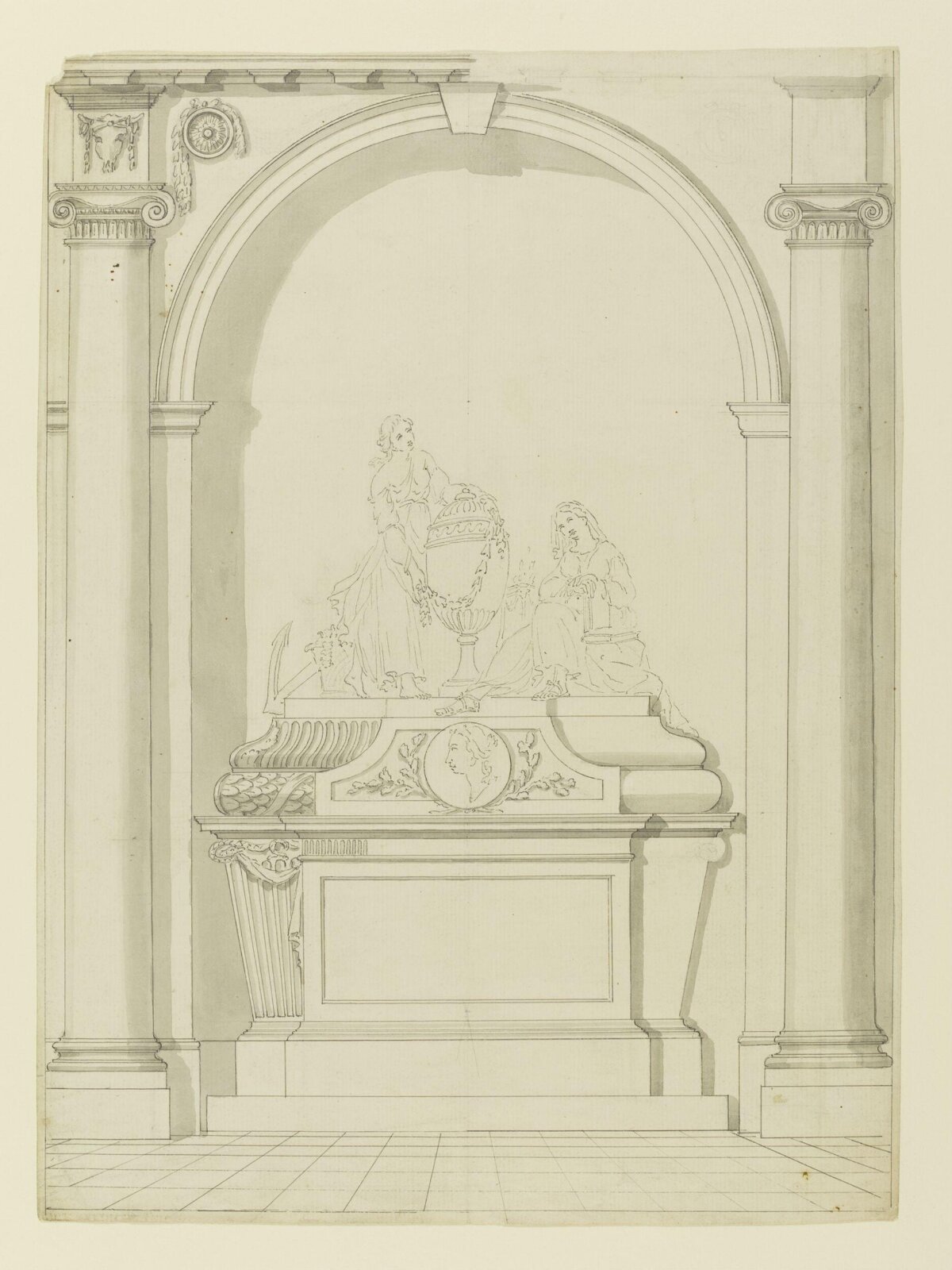 Drawing, William Tyler, late 18th century