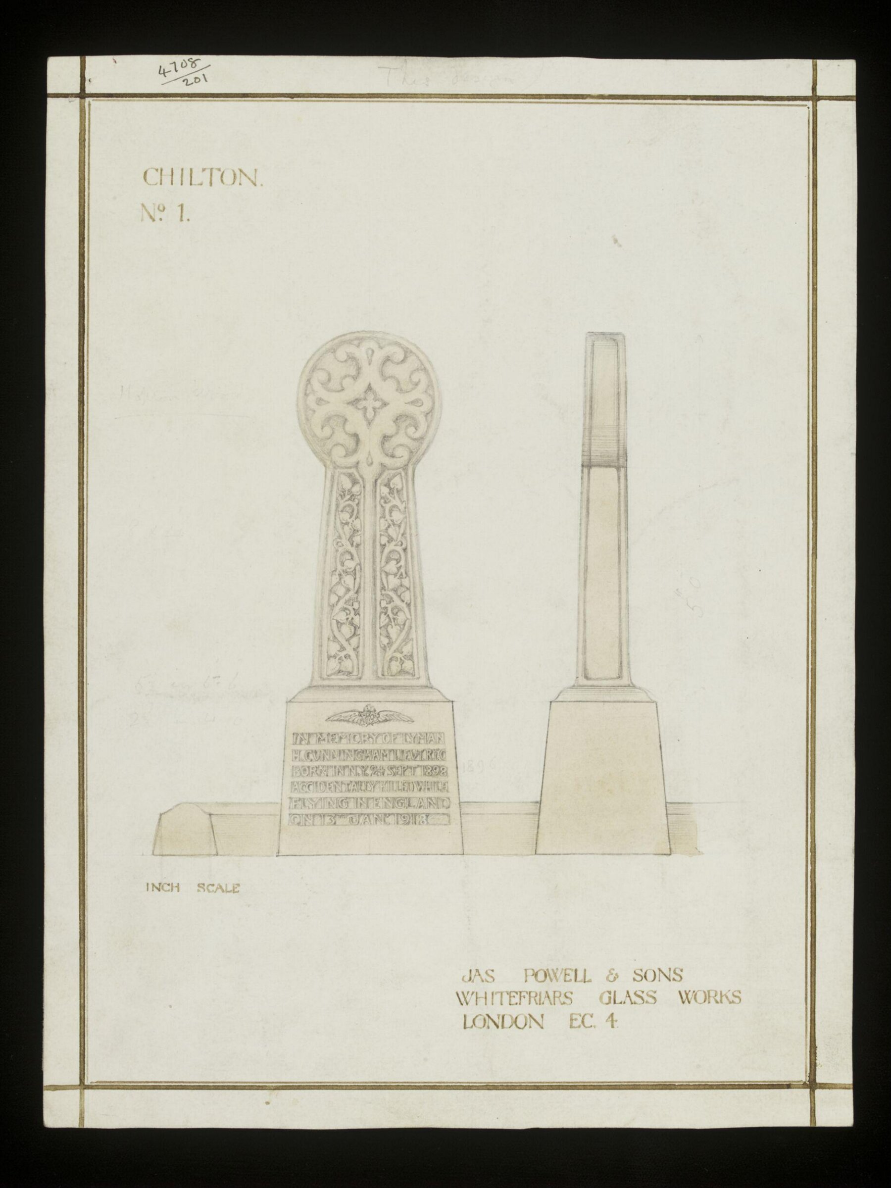 Drawing, James Powell & Sons, 1918