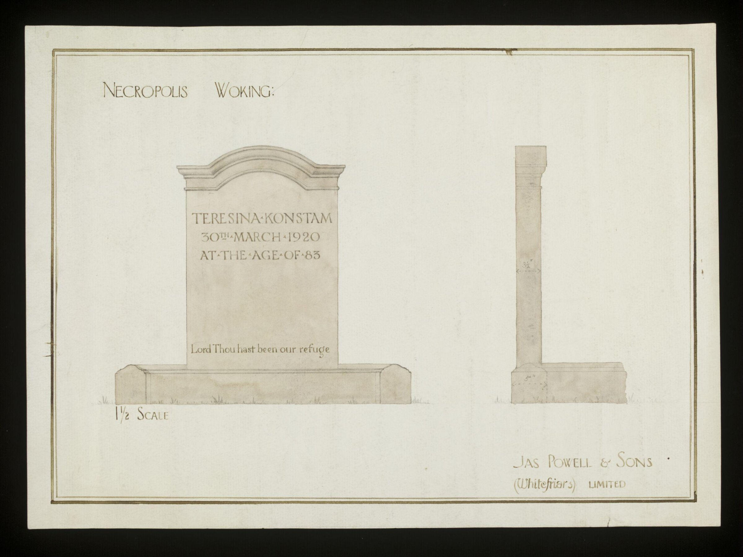 Drawing, James Powell & Sons, c. 1920