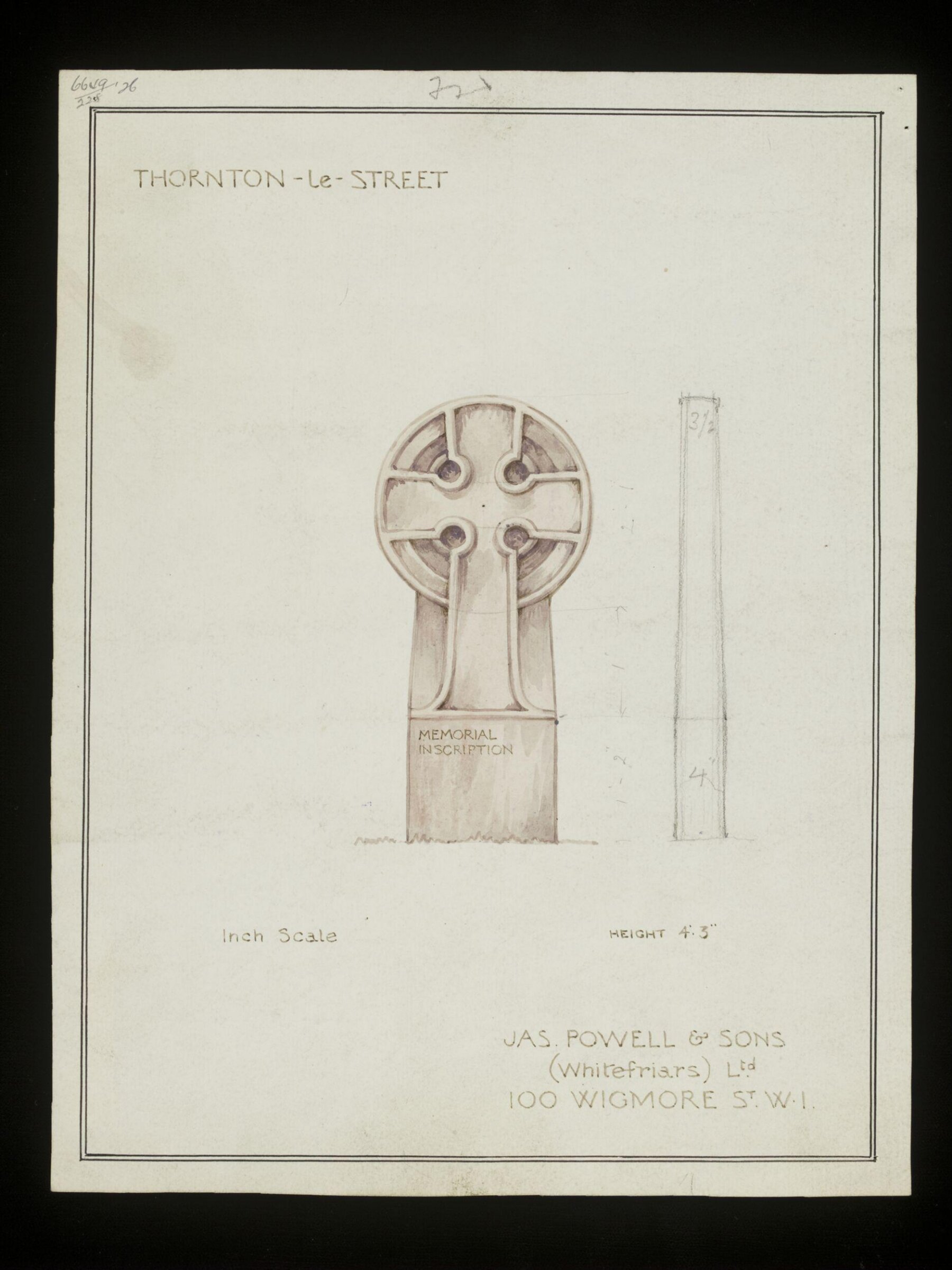 Drawing, James Powell & Sons, 1926