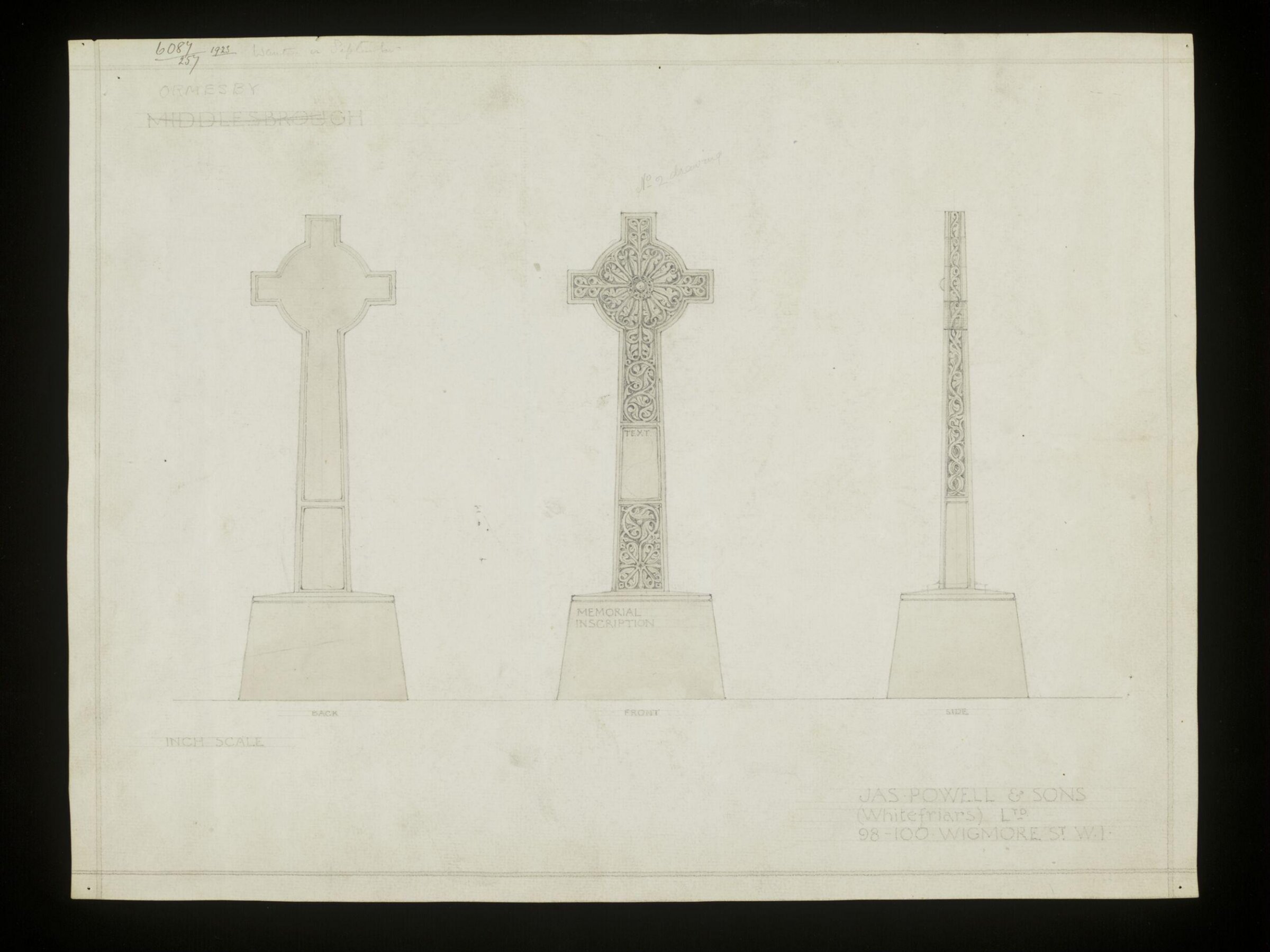Drawing, James Powell & Sons, 1923