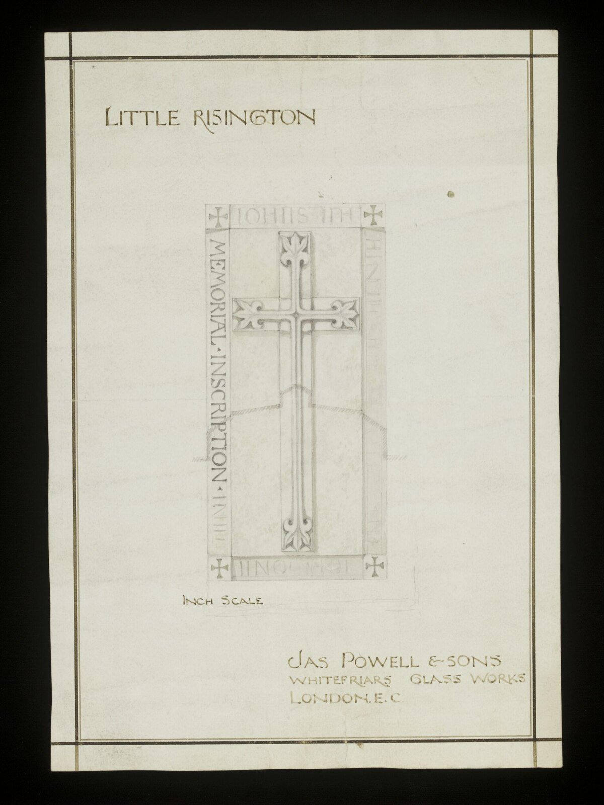 Drawing, James Powell & Sons, early 20th century