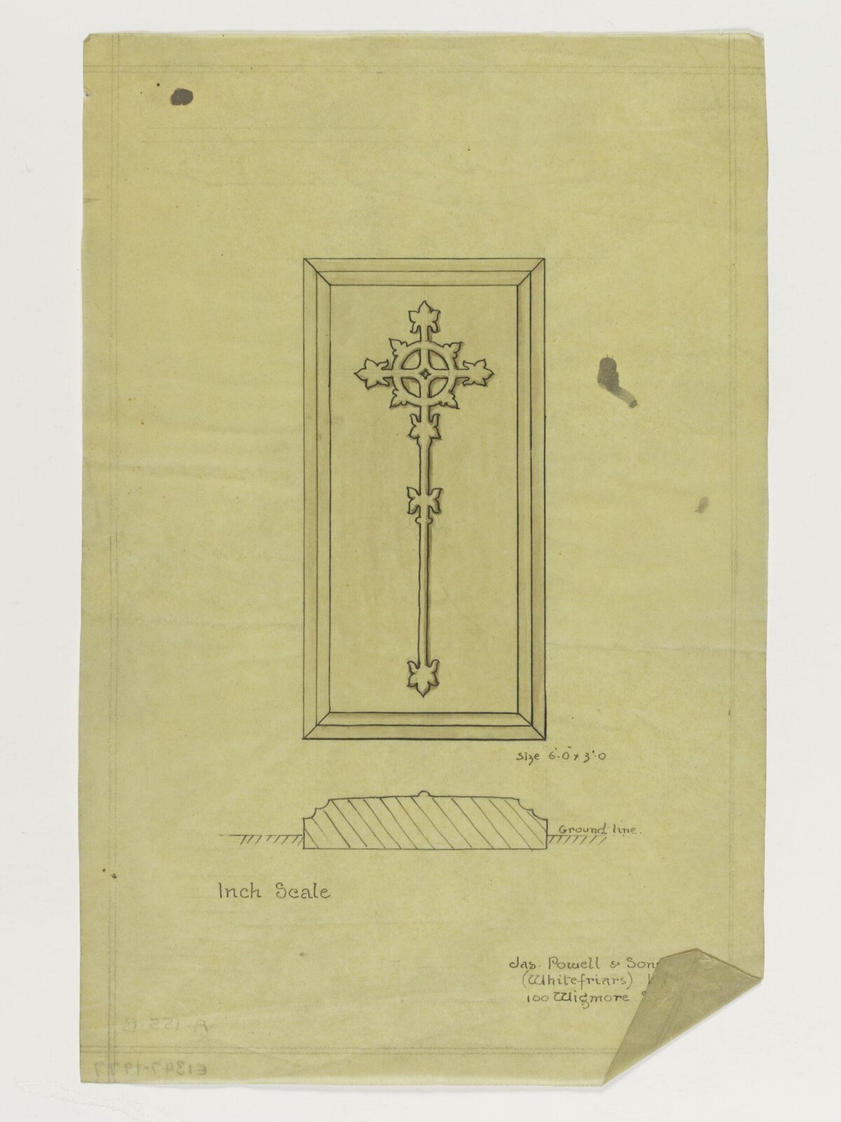 Drawing, James Powell & Sons, early 20th century
