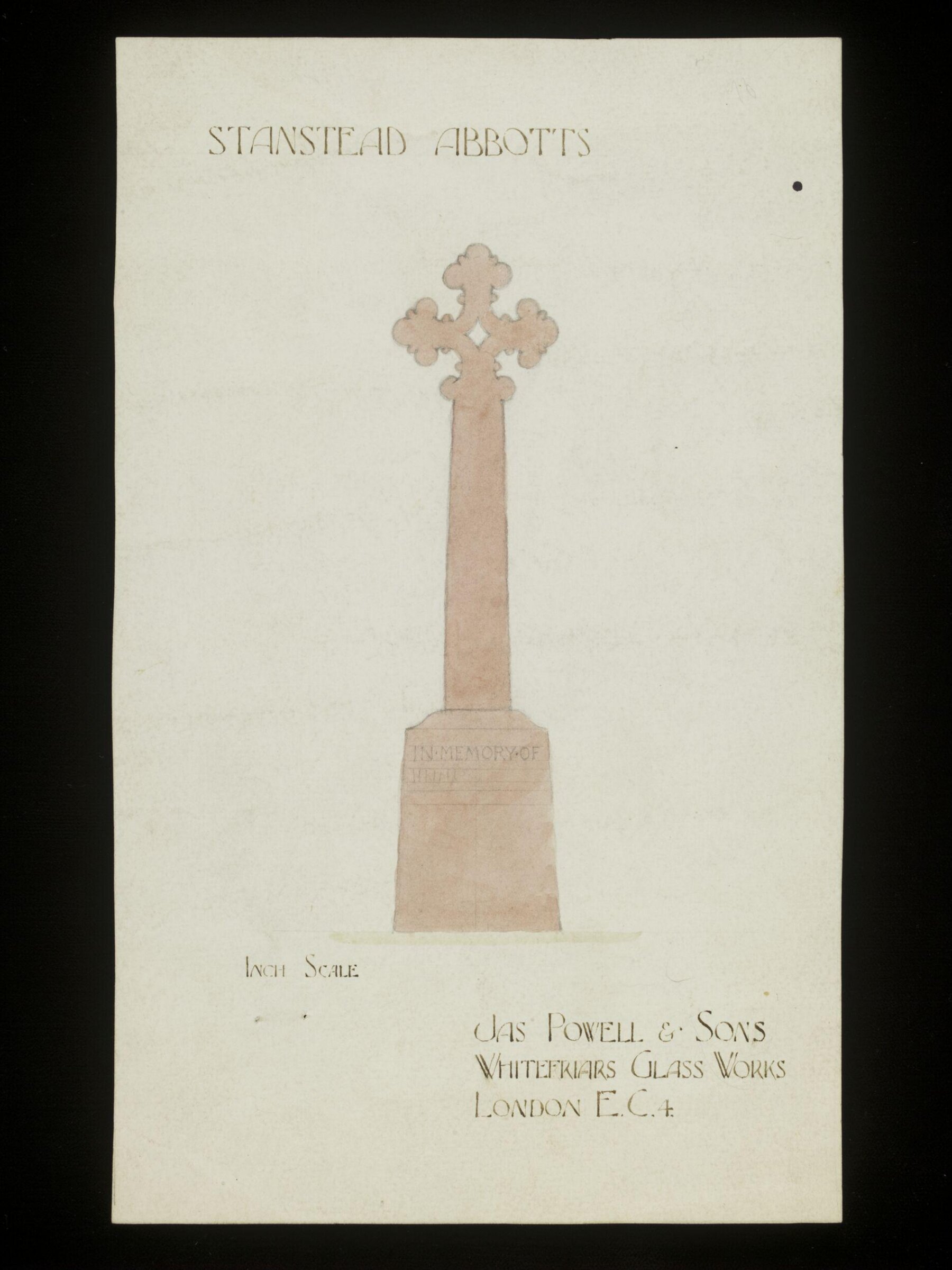 Drawing, James Powell & Sons, early 20th century