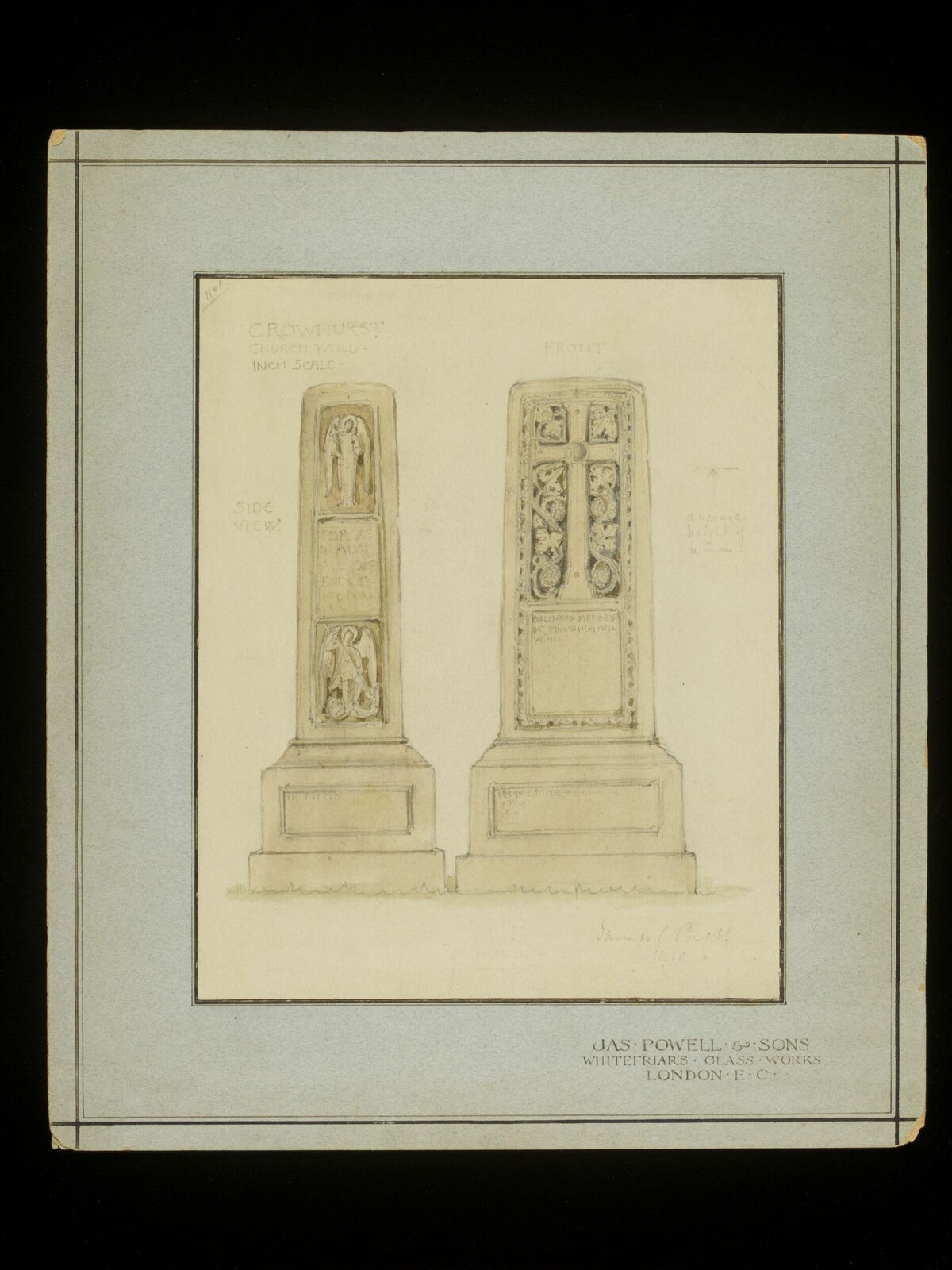Drawing, James Powell & Sons, 1910