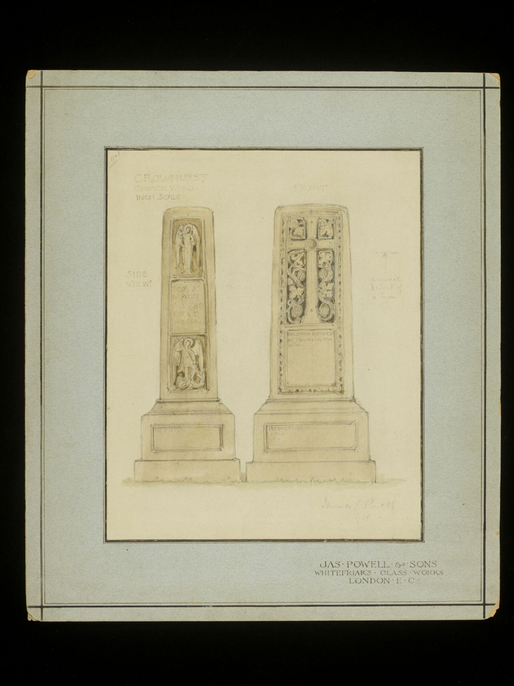 Drawing, James Powell & Sons, 1910