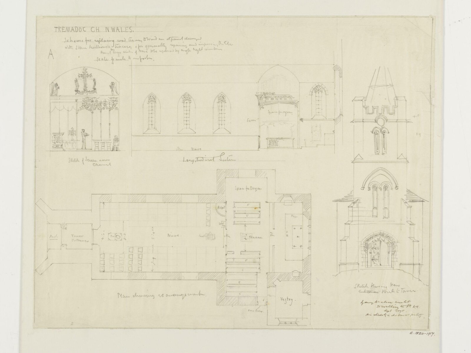 Drawing, Sydney Vacher, September 1895