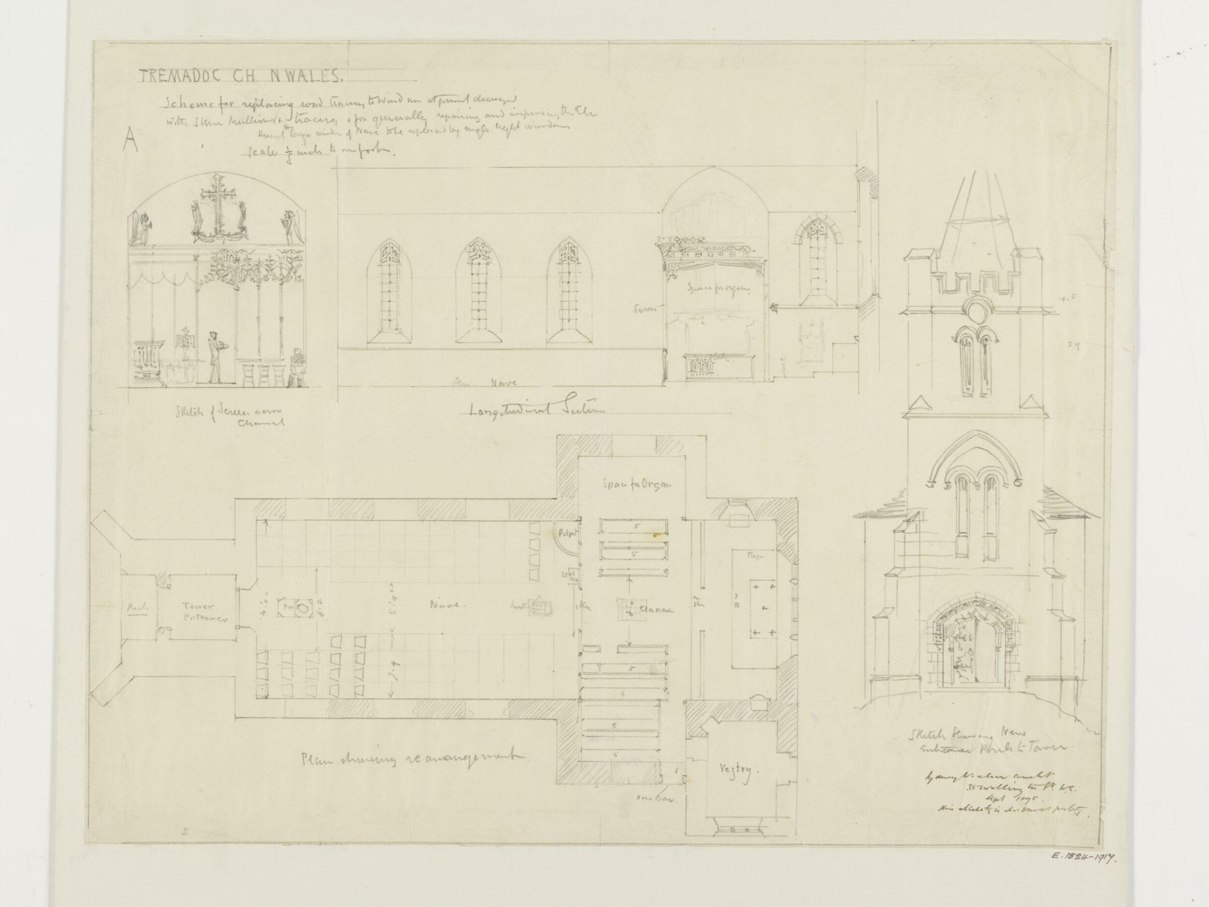 Drawing, Sydney Vacher, September 1895