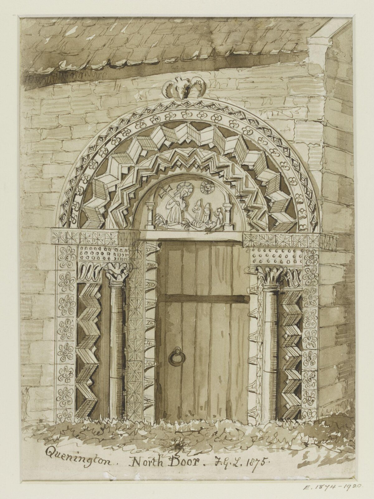 Drawing, F.G. Lémann, 1875