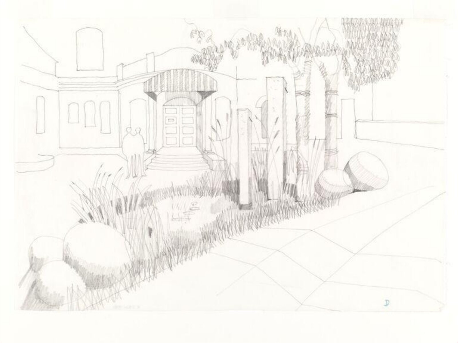 Drawing, Ian Hamilton Finlay, c. 1978