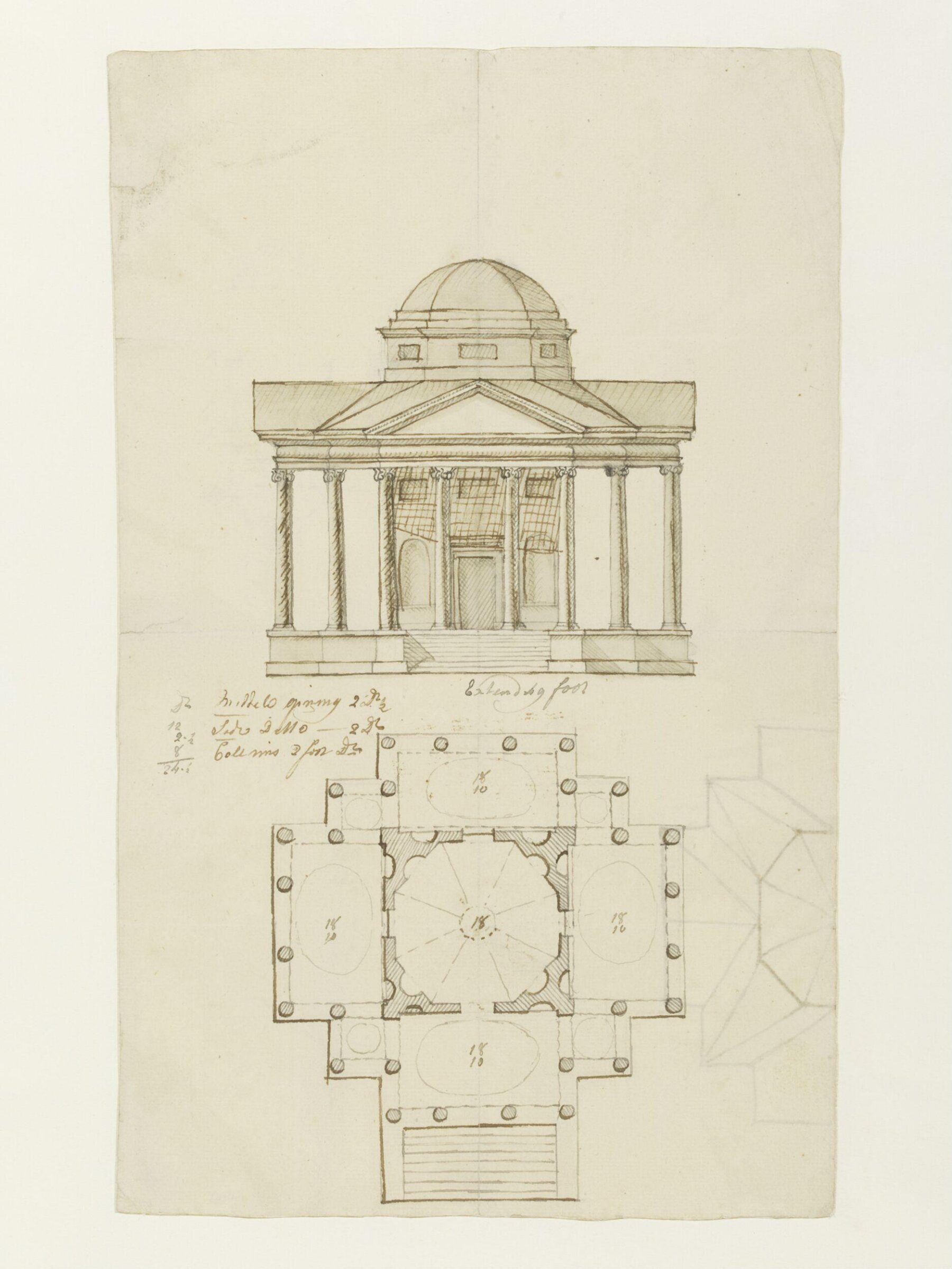 Drawing, Roger Morris, ca. 1730-1740