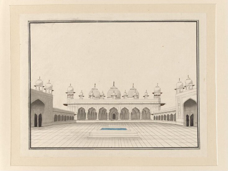 Six drawings of Mughal monuments. top image