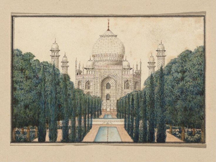 Nine small architectural drawings of Mughal monuments. top image