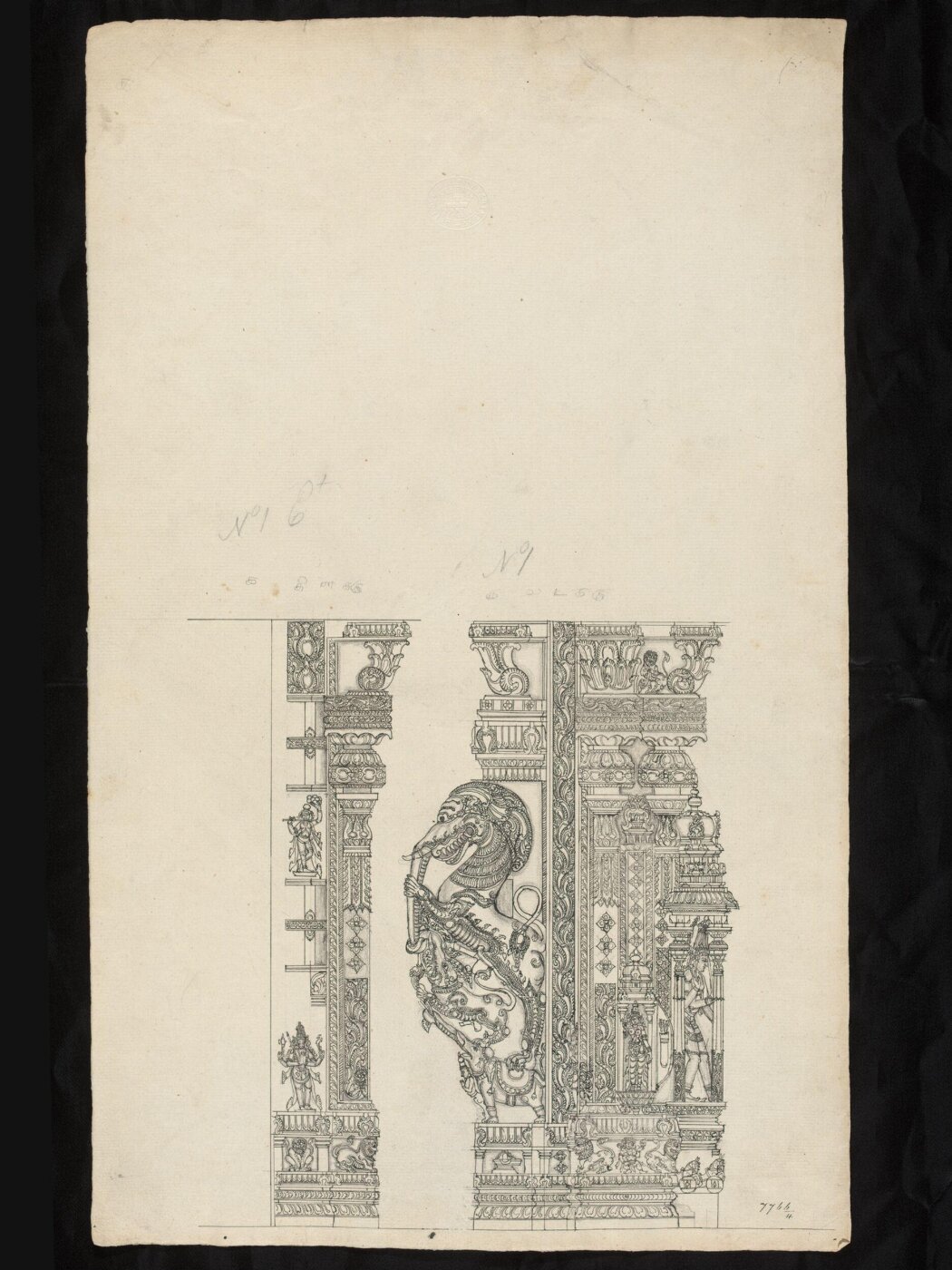 Unknown, Architectural drawing of Tirumala Nayak at Madura,