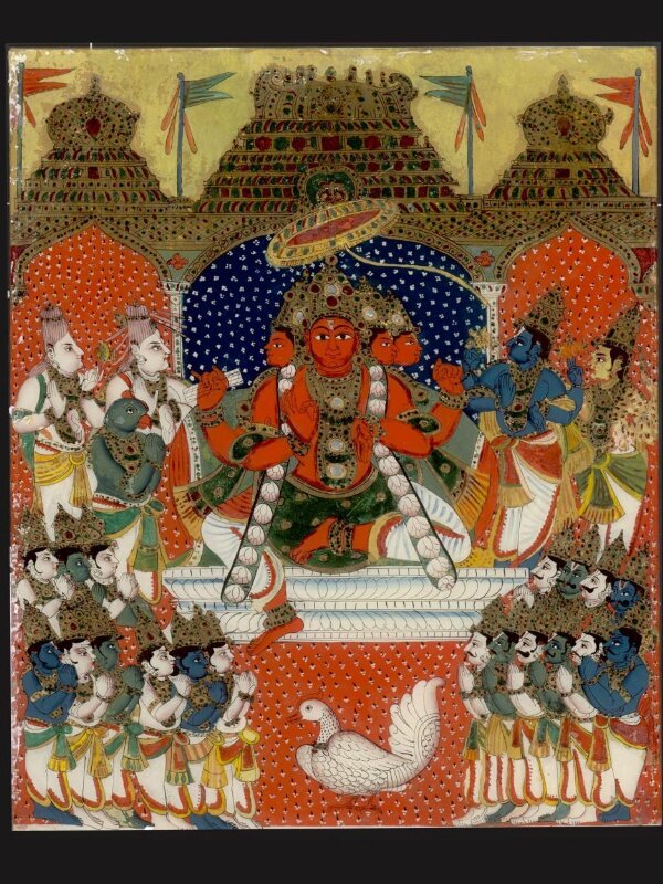 One of four paintings of Hindu deities. | Unknown | V&A Explore The ...